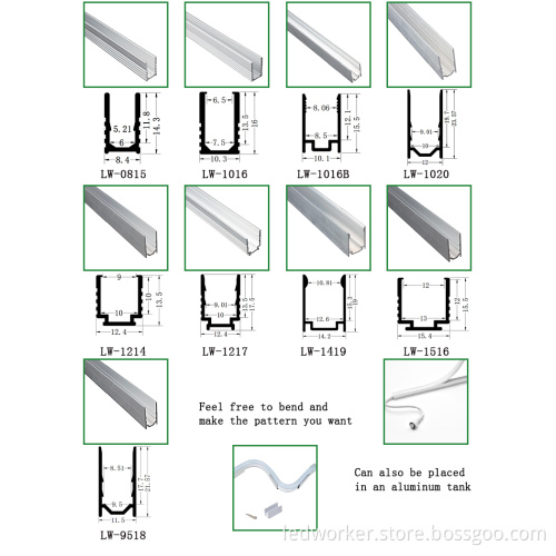 Aluminium Profiles for LED Lighting Strips - Indoor & Outdoor Recessed Lighting Solutions